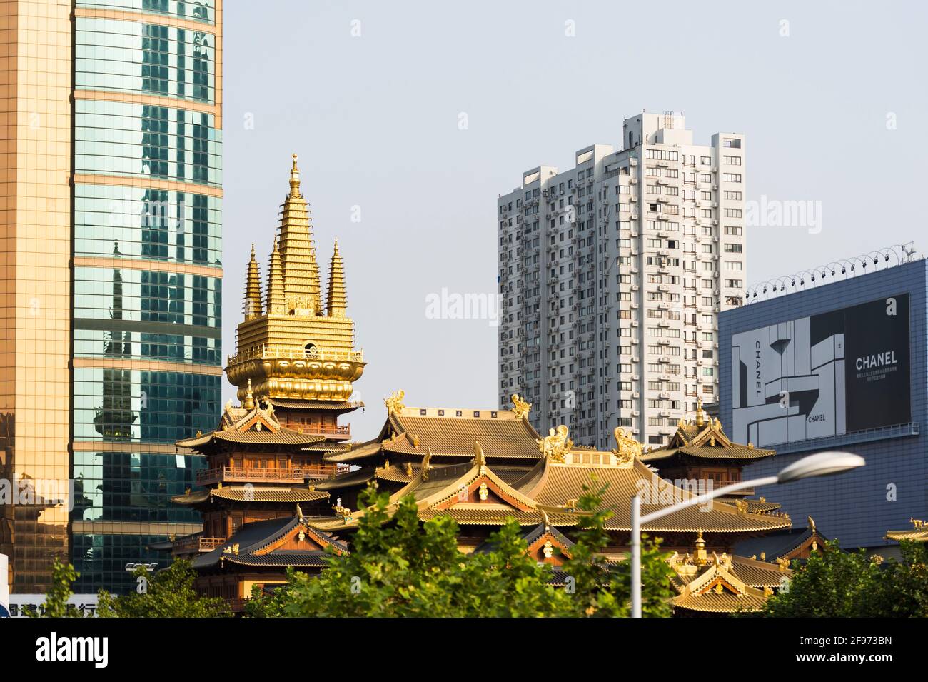 the Jing`an Temple - China Stock Photo